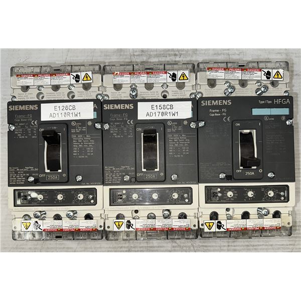 (3) Siemens #3VL3125-2GE30-0AA0 Circuit Breakers