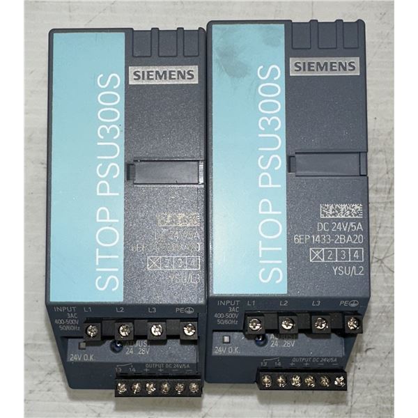 (2) New? Siemens #6EP1433-2BA20 SITOP PSU300S Power Supplies