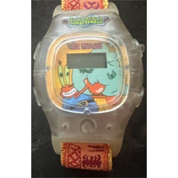 2004 Kellogg's SpongeBob SquarePants Mr. Krabs Digital Watch NEW, NEVER USED