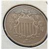 Image 1 : 1868 Shield Nickel Extremely Fine XF Coin