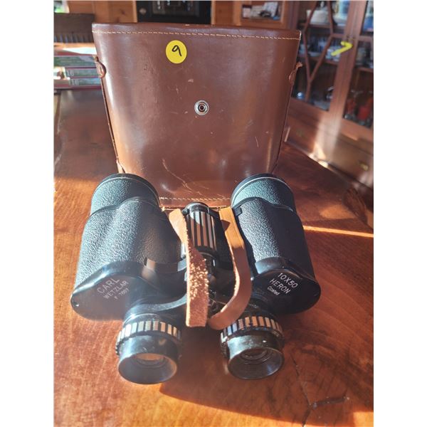 10 X 50 Carl Wetzler binoculars with case - excellent set with very good un-obstucted optics