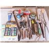 Image 1 : pail of tools , crowbar , files wrenches