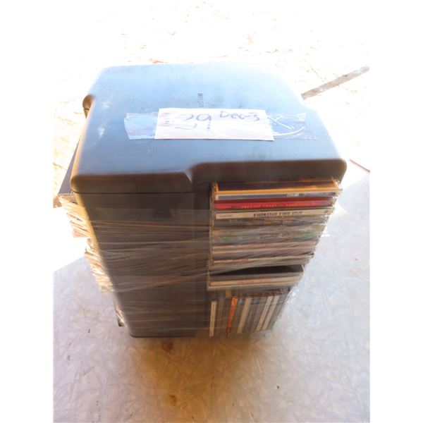 CD lot w/ rotating CD tray a lot of unopened discs