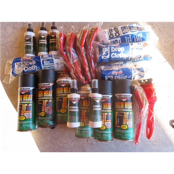 BBQ paint BBQ brush and lot of degreaser hi temp heat