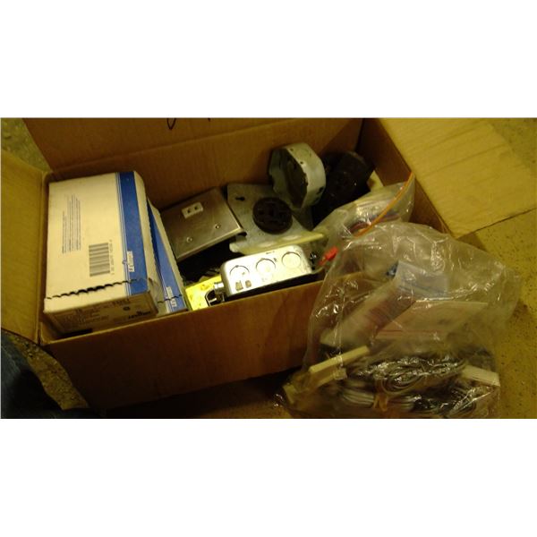 Box of electrical supplies/telephone wiring