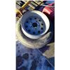 Image 1 : 2  15" trailer rims c/w 1 poor tire