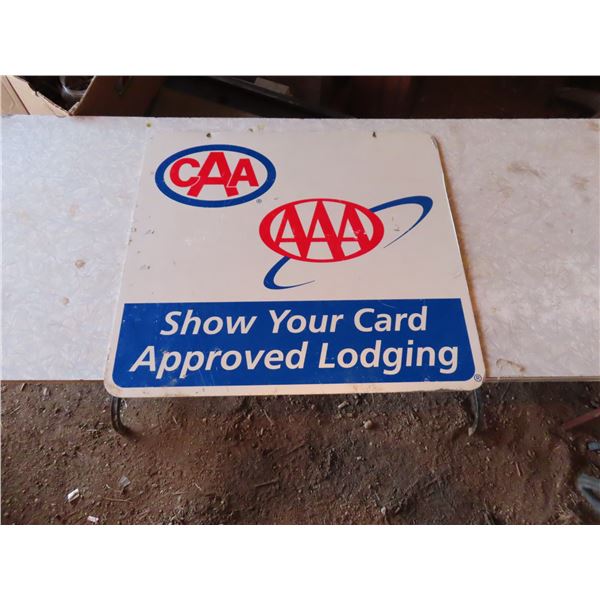 CAA - AAA Metal Sign - 25  x 23 