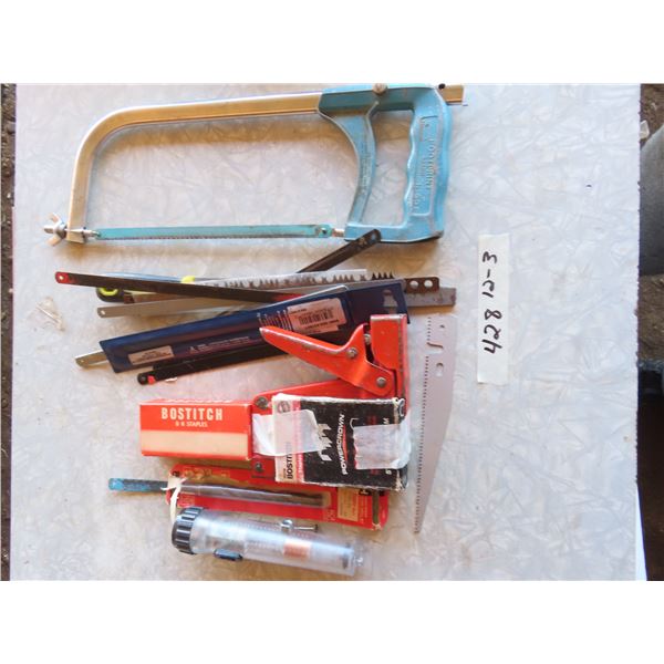 saw and stapler lot