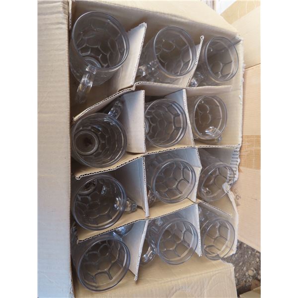 12 glass mugs