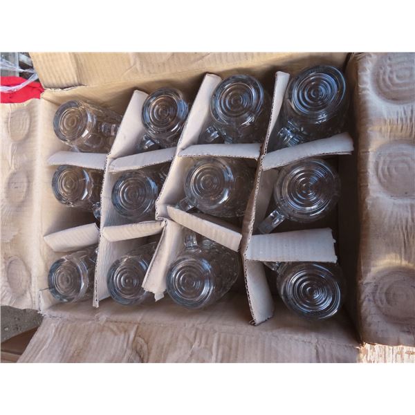 12 glass mugs