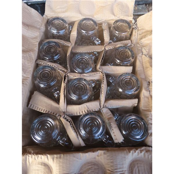 12 glass mugs