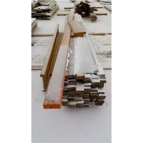 2X4 14' with a couple manufactured joists/beams