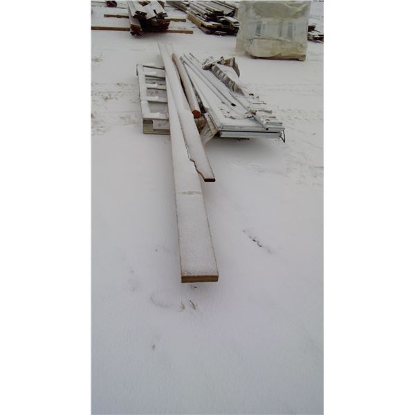 4 garage door sections ( 24" X 9') hardware and misc lumber
