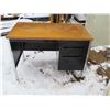 Image 1 : Smaller Office Desk - Wooden Top - Metal Drawers - 2 Drawer