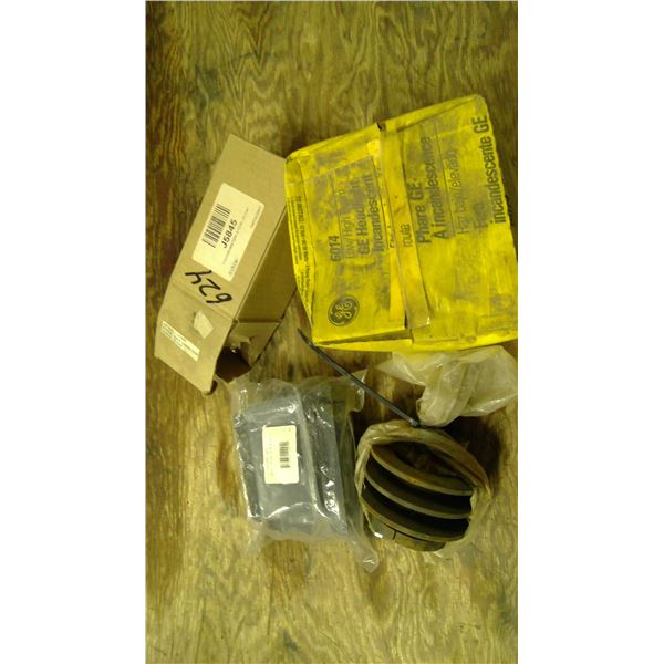 Headlight, thermometer stem, pulley and dividers