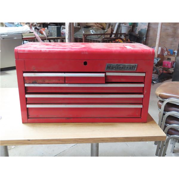 Red Mastercraft Tool Box - Misc Hardware Inside