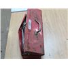 Image 2 : Red -  Metal Carry Tool Box (Bent) Filled with Misc Tools