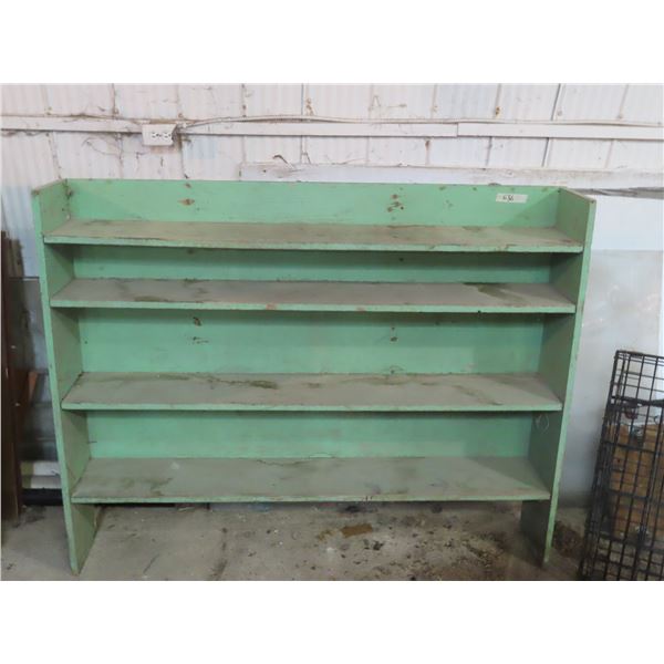 Wooden Shelving Unit - Green - 4 Shelves