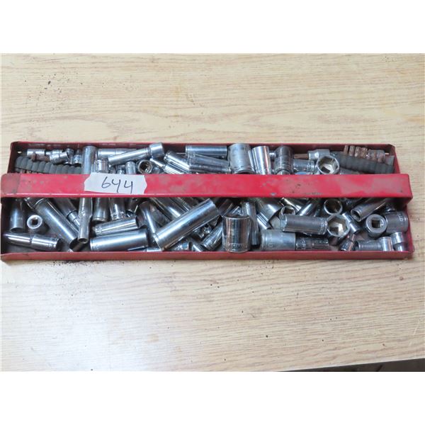 Carry Tool Box Insert Filled with Misc Sockets