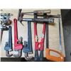 Image 3 : Misc: Wrenches / Bolt Cutters / Pipe Wrenches / Torque Wrenches / Saw / Hammer / Pick