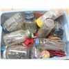 Image 2 : Smaller Tote of Jars Filled with Assorted Hardware