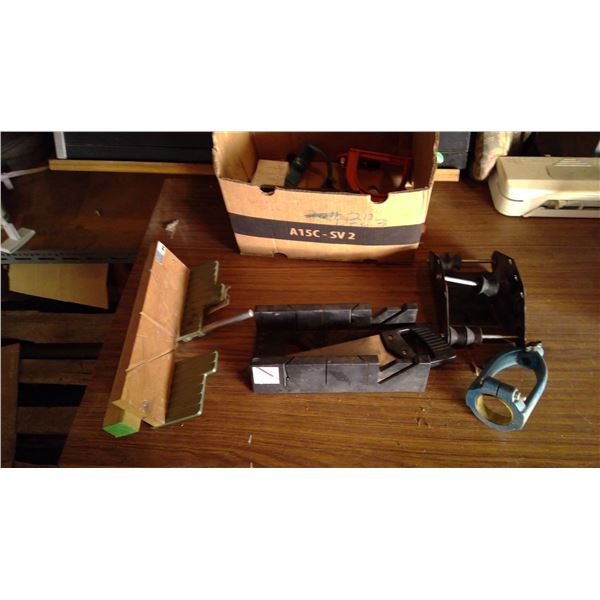 Miter box/saw, and misc guides and parts