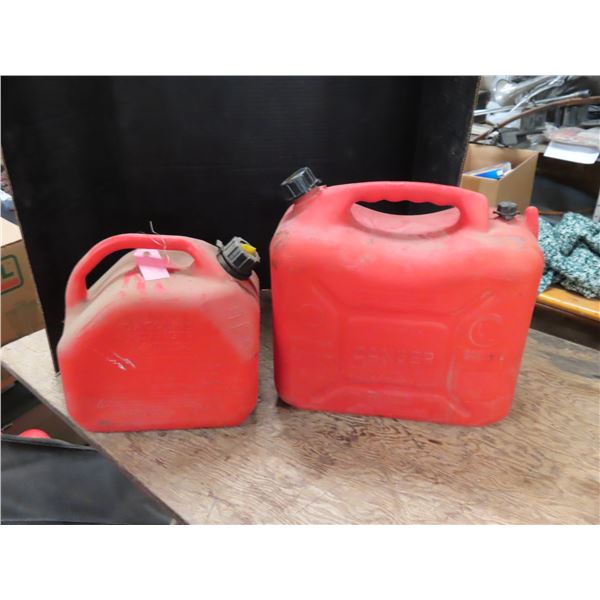 1 Medium Size & 1 Small Jerry Can (small one half filled with fuel)