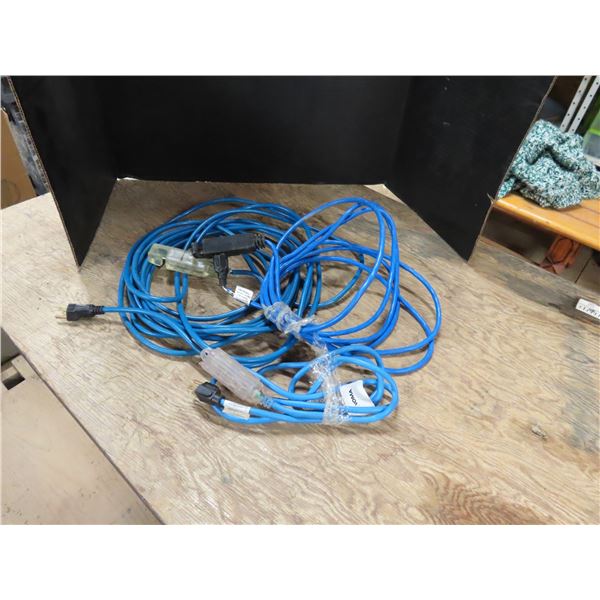 3 x Extension Cord (1 long/1medium/1small) All Multi Plug-in