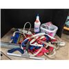 Image 1 : Pile Of Ratchet Straps / 3 x Squeegees / Powerbar / Table-Desk Lamp