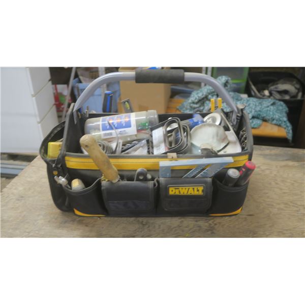 Dewalt Tool Carrier filled with Assorted Tools and Hardware