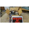 Image 1 : Electric Tire Pump x 2 / Peerless Instrument Battery Tester / Beware of Dog Sign