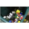 Image 1 : Tote Filled with Various Auto Oil/Fluids/ Home Sprays