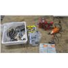 Image 1 : Various Chain Saw Heads, Strapping Tool, Measureing tool