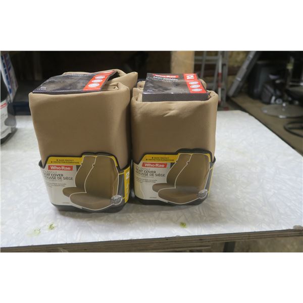 Who-Rae - Universal Seat Cover - Brown - Contains 2