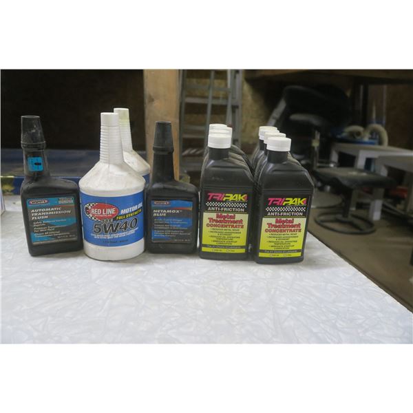TriPak - Anti Friction - Metal Treatment x 8 / Netamox Blue / RedLine SAE 5W40 x 2 / Automatic Trans