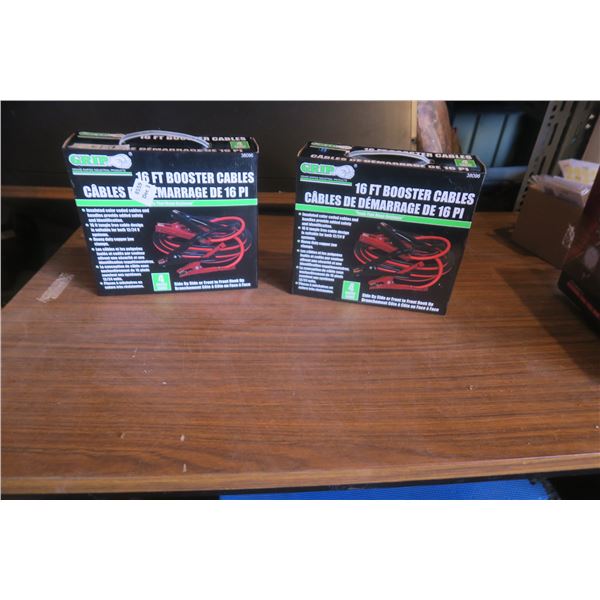 Grip - 16' Booster Cables - 4 Gage x 2