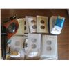Image 2 : Basket of Misc Hardware Items - Lots of Outlet Covers and Thermostats