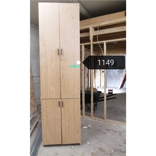 Large shop storage cabinet made of melamine/open bottom floor