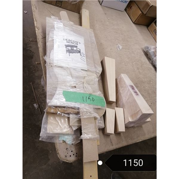 Selection of woodworking templates, deacons bench templates, 4-8” tapered Maple legs & 2-3”