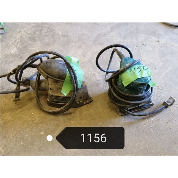 2 palm style orbital sanders. 1 Makita & 1 Mastercraft with pointed