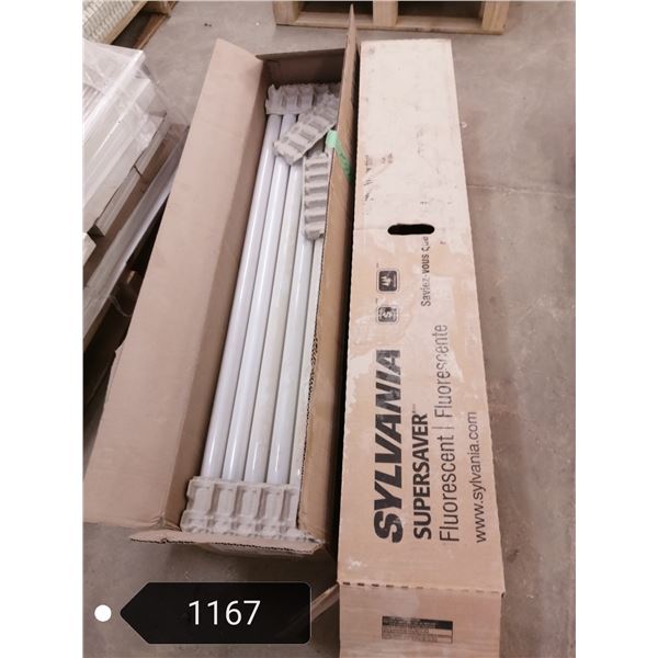 2 boxes of old florescent light tubes. 18 new in box & box of 9 unknown if used