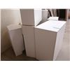 Image 2 : large lot of white melamine cabinets, different sizes(good for garage0 no doors