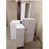 Image 3 : large lot of white melamine cabinets, different sizes(good for garage0 no doors