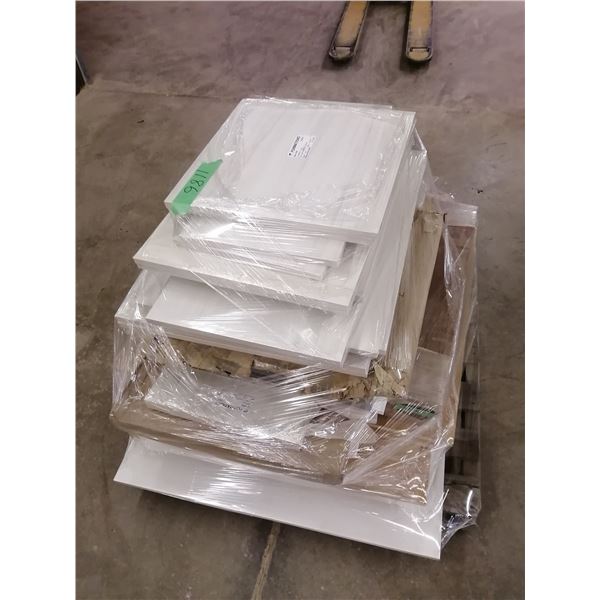 Pallet of flat composite painted & plywood panels