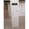 Image 1 : 22 1/2 x 82 x 16 off white storage cabinet. Right opening