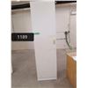 Image 3 : 22 1/2 x 82 x 16 off white storage cabinet. Left opening