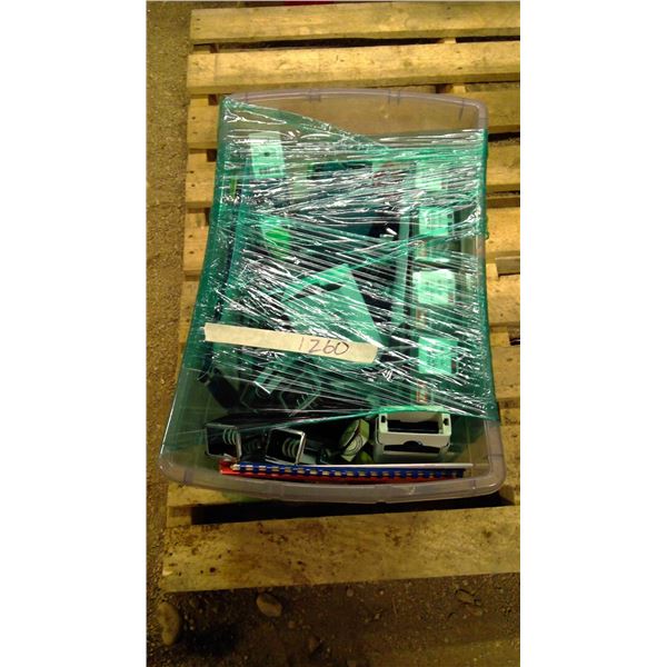 Tote of Rubber stamp making supplies