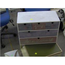 WOOD BOX W/ DRAWERS