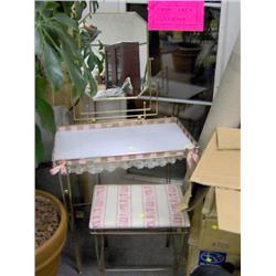 WIRE VANITY AND STOOL---610A