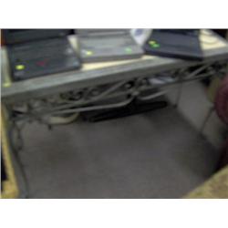 WROUGHT IRON MARBLE TOP HALL TABLE----543